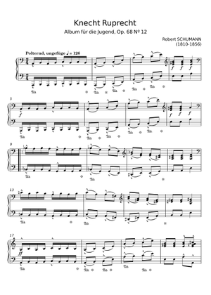 Knecht Ruprecht, Op. No. 12 – Robert Schumann Knecht Ruprecht Sheet ...