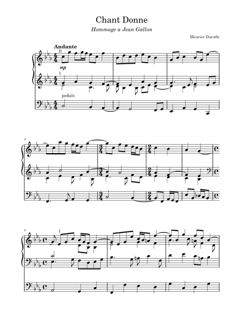 Chant Donné – Maurice Duruflé