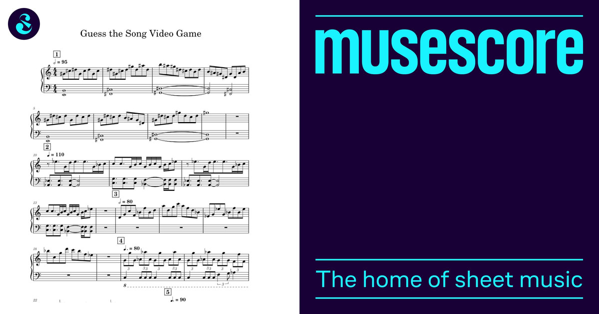 Guess the Song - Video Game Sheet music for Piano (Solo) | Musescore.com