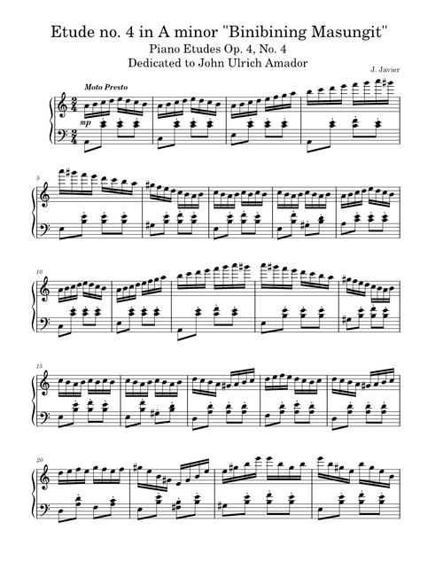 Etude no. 4 in A minor "Binibining Masungit"