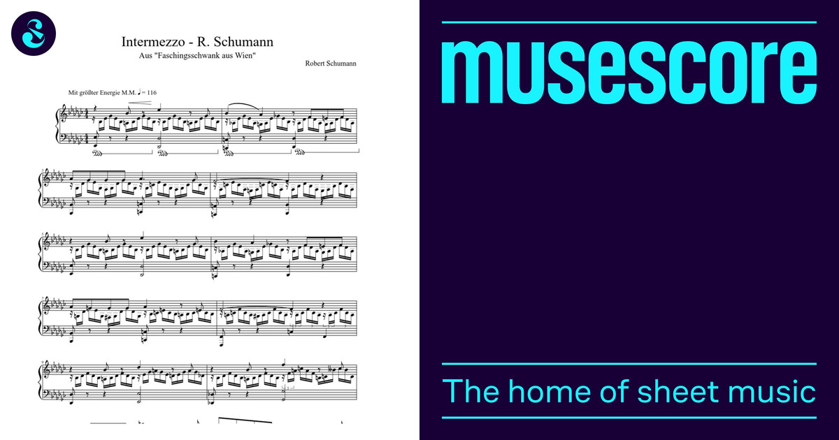 Intermezzo (Robert Schumann) op.26 no.4 Sheet Music for Piano