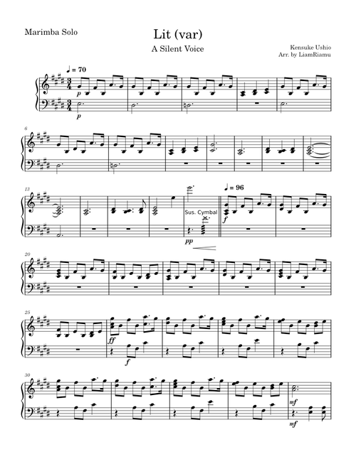 Lit (A Silent Voice) Marimba