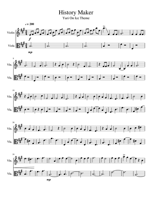 History Maker (Arr. Emma Hayes) - Tarou Umebayashi, Taku Matsushiba, Dean Fujioka (Instrumental Duet)