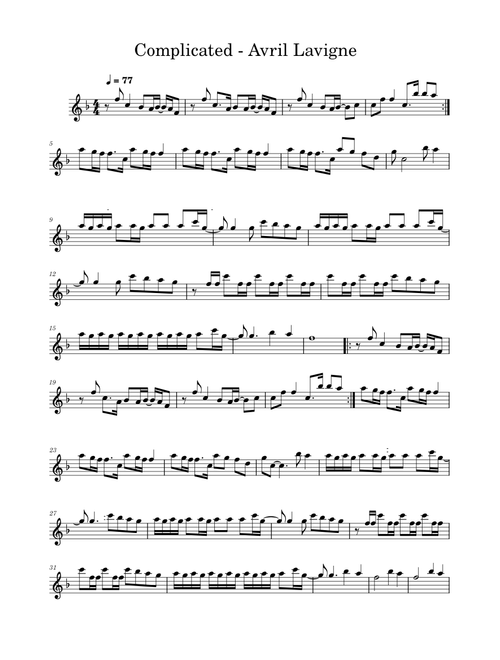 Complicated - Avril Lavigne