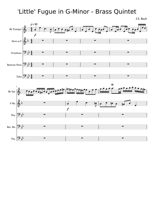 Little fugue in g minor – Johann Sebastian Bach