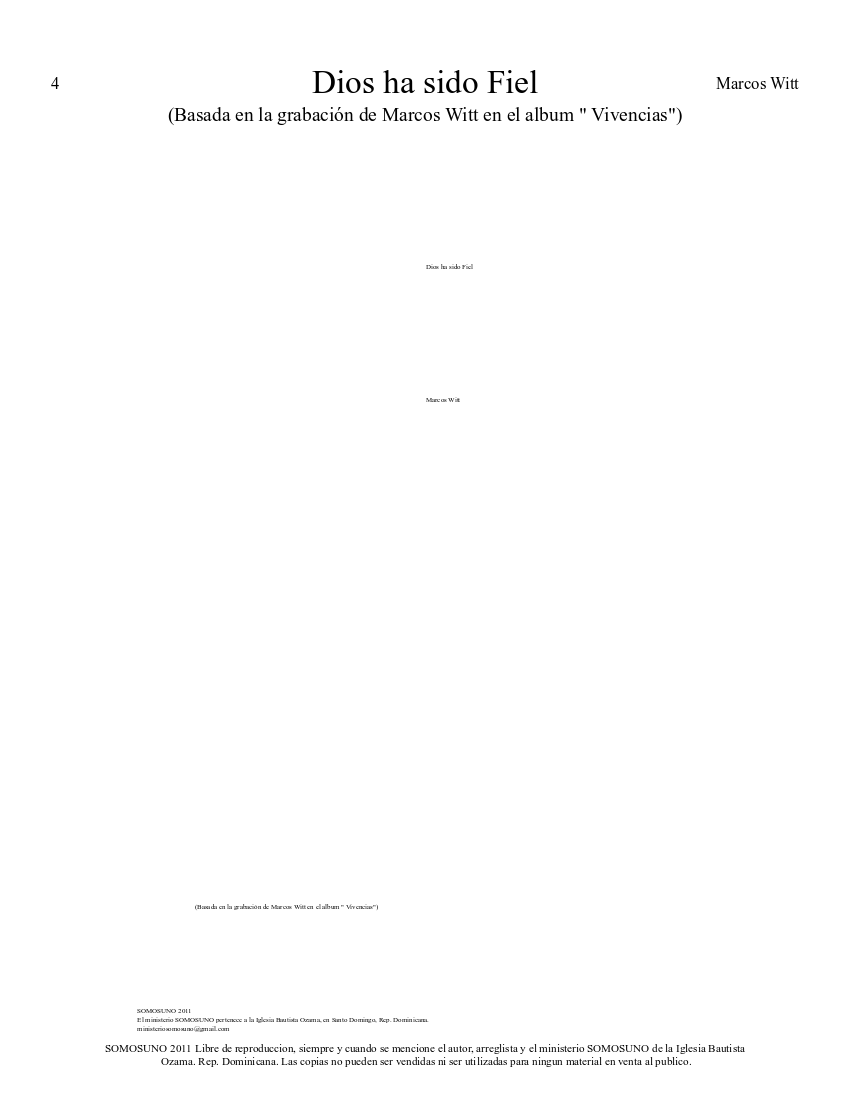 Dios ha sido Fiel Sheet music for Piano, Trombone, Tuba, Flute & more instruments (Mixed Ensemble) Dios ha sido Fiel Sheet music for Piano, Trombone, Tuba, Flute & more instruments (Mixed Ensemble)