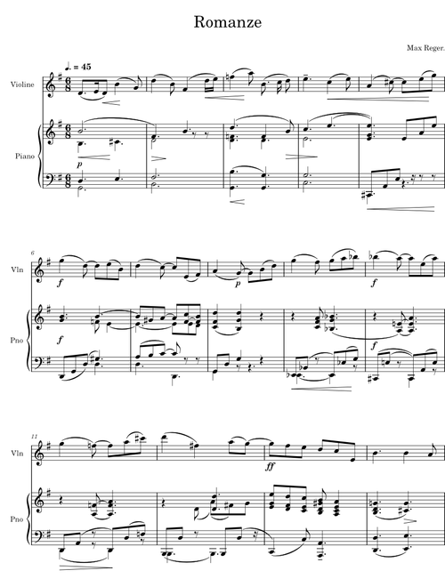 Reger Romanze