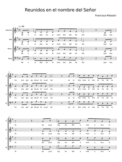 Reunidos en el nombre del Señor - Francisco Palazón