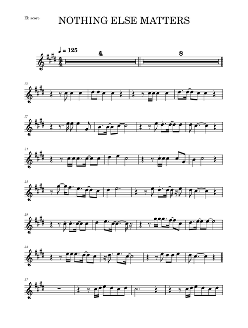 Nothing else matters – Metallica (ALTO SAX RMX)