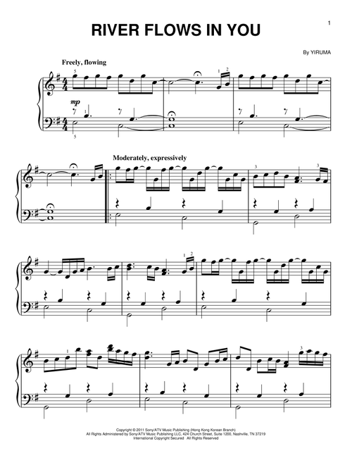 River Flows In You - Yiruma (Very Easy Piano)