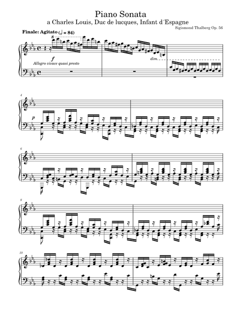 Grande sonate Op. 56 – Sigismond Thalberg (Finale: Agitato)