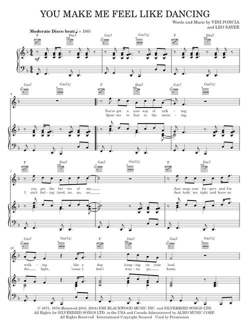 You Make Me Feel Like Dancing - Leo Sayer (Piano-Vocal-Guitar)