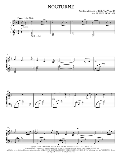 Nocturne - Secret Garden (Piano Solo)