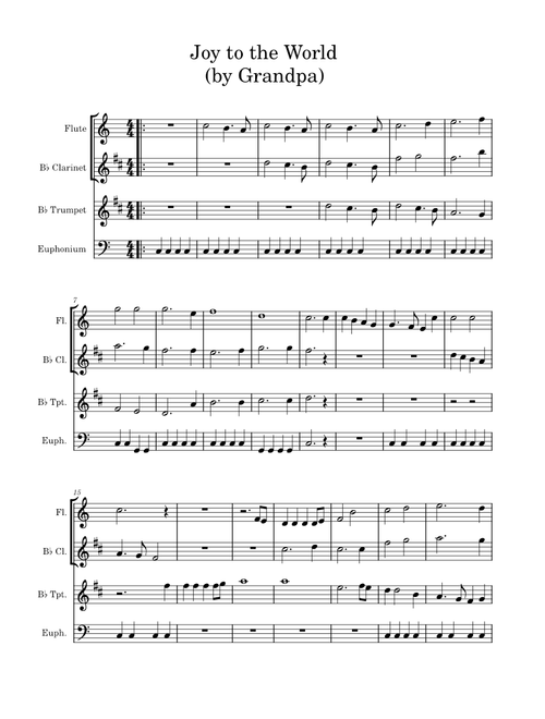 Joy to the World – Isaac Watts Joy to the World by Grandpa (trumpet lead)