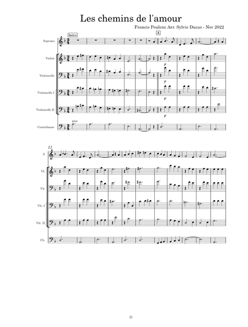 Les chemins de l'amour – Francis Poulenc