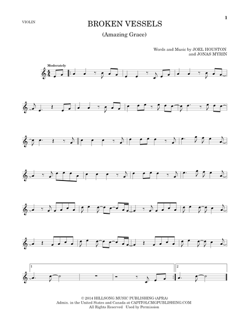 Broken Vessels (Amazing Grace) - Hillsong Worship (Violin Solo)