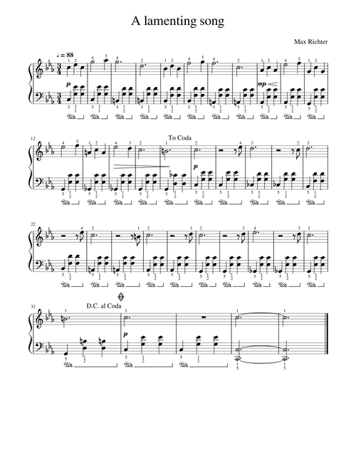 A lamenting song - Max Richter