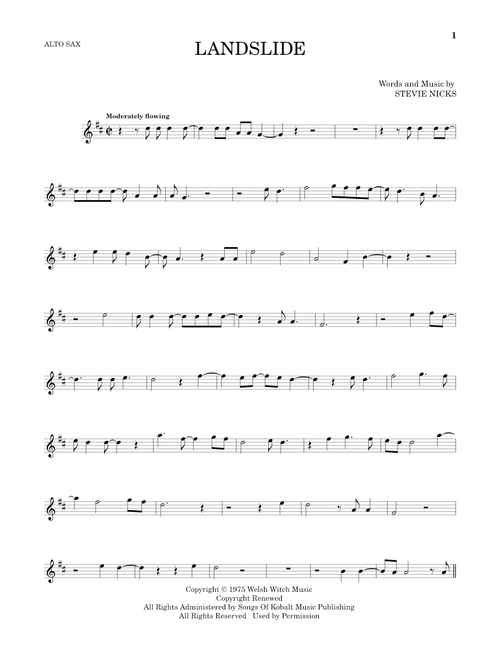 Landslide - Fleetwood Mac (Alto Sax Solo)