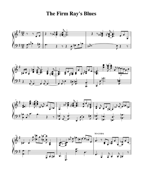 Ray's Blues (Arr. Michael Chords) (Piano Solo)