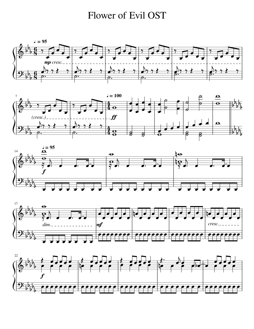 Flower of Evil OST (Medley) Sheet music for Piano (Solo)