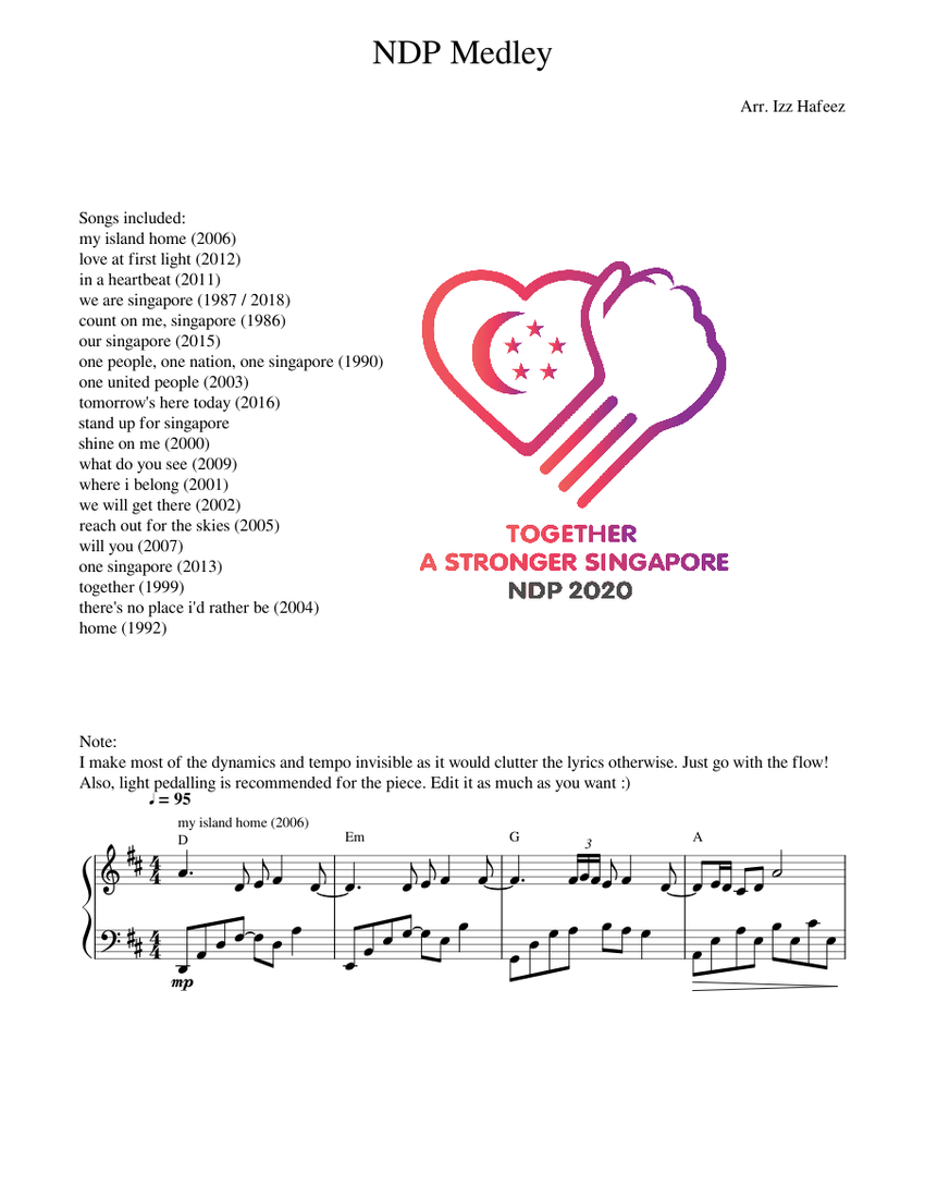 Ndp Piano Medley Sheet Music For Piano Solo Musescore Com