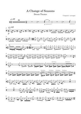 Free A Change Of Seasons by Dream Theater sheet music | Download