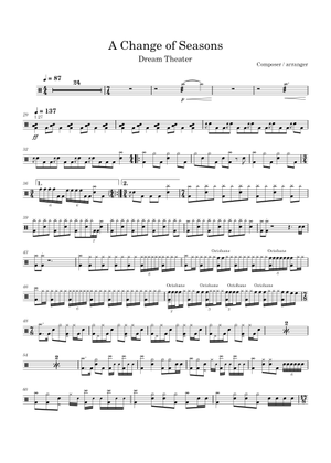 A change of seasons – Dream Theater Sheet Music for Drum group