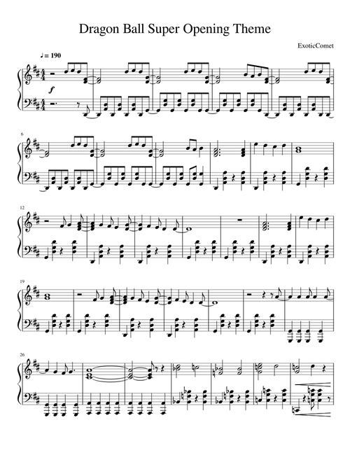 Dragon Ball Super Opening Theme 1