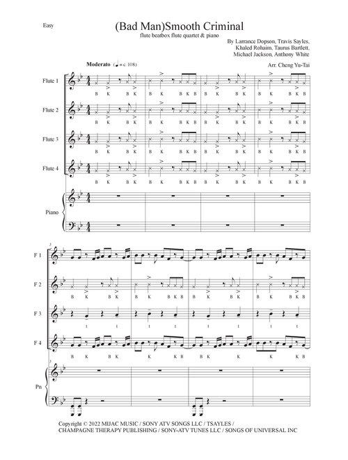 Bad Man (Smooth Criminal) (Arr. Yu-Tai Cheng) - Polo G (Woodwind Ensemble)