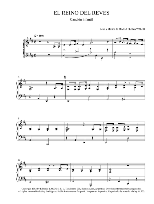 EL REINO DEL REVÉS – CANCIÓN INFANTIL – MARÍA ELENA WALSH – 1963