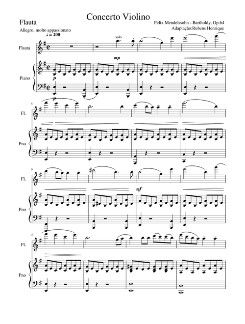 concerto mendelssohn flauta