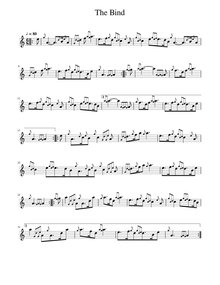 The Bind Sheet music for Piano (Solo)