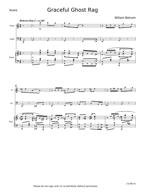 Graceful Ghost Rag - Wiliam Bolcom