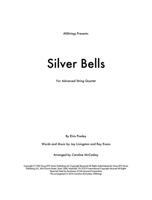 Silver Bells (Arr. Caroline McCaskey) - Plumb (String Quartet)