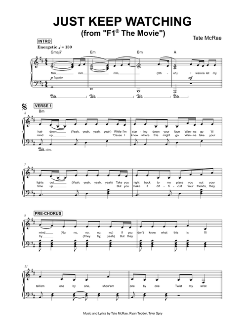 Just Keep Watching (From F1® The Movie) - Tate McRae (Piano)