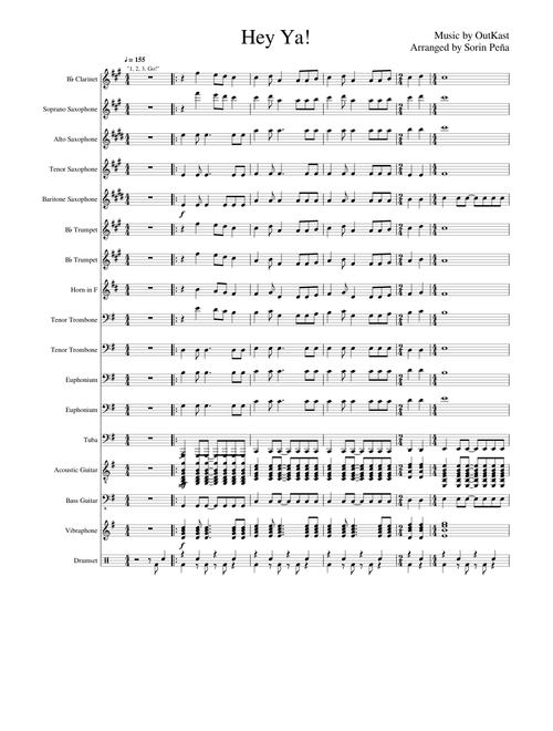 Hey Ya (for a Jazz-like Ensemble)