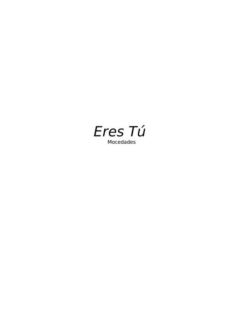 Eres Tú - Mocedades (cover)
