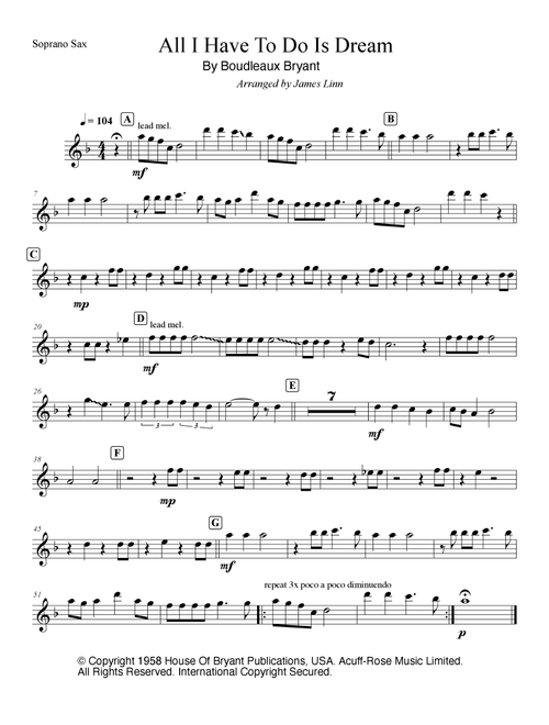 All I Have To Do Is Dream (Arr. James Linn) - Bobbie Gentry & Glen Campbell (Woodwind Ensemble)