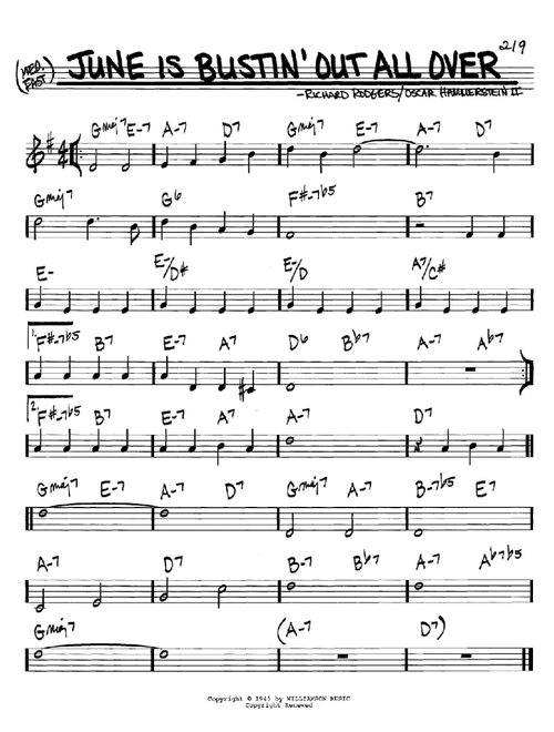 June Is Bustin' Out All Over - Rodgers & Hammerstein (Real Book - Melody-Chords)