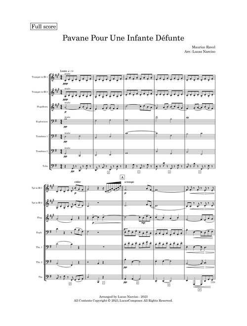 Pavane pour une Infante Défunte (Arr. Lucas Narciso) - Maurice Ravel (Brass Ensemble)