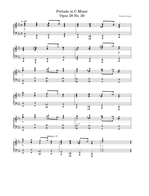 Prélude in C Minor, Op. 28 No. 20. – Frédéric Chopin