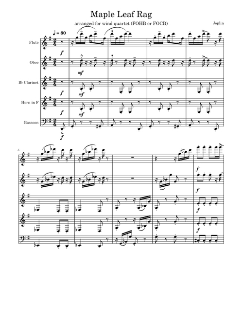 Maple leaf rag – Scott Joplin