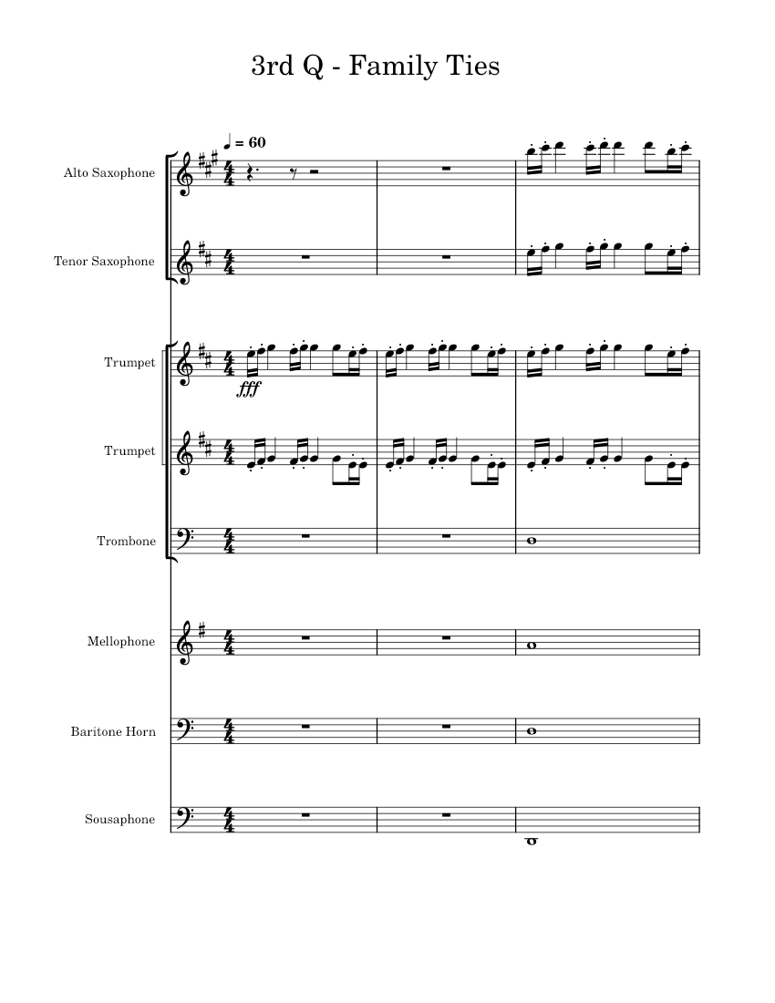 Family Ties Baby Keem 3rdQ Family Ties Sheet music for Trombone