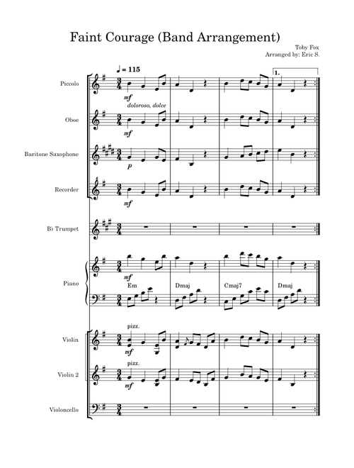 Faint Courage (Game Over) – Toby Fox (Band_Arrangement) by Eric S.