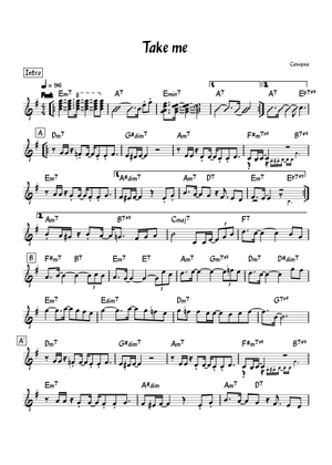 Casiopia Mint Jams Live! 楽譜 スコア Take Me – Casiopea (Mint Jams