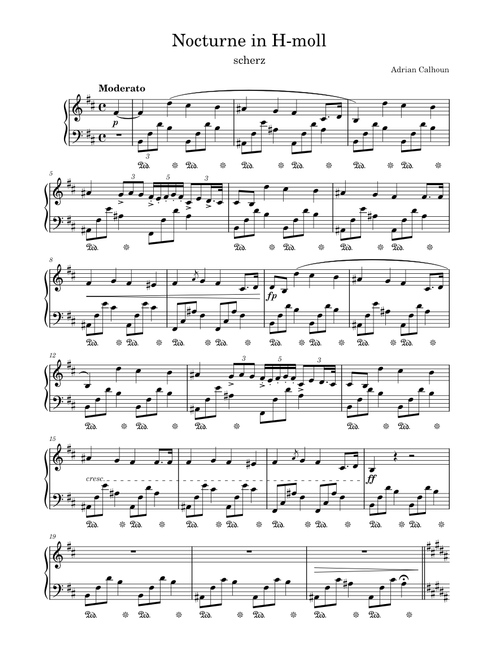 Nocturne in H-moll (joke) Inspired by Chopin's Op. 48 Nr. 2