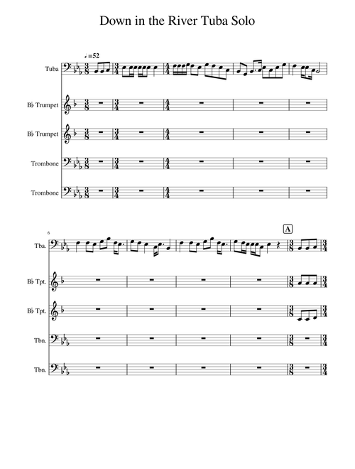 Down in the River to Pray Tuba Solo
