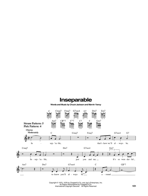 Inseparable - Natalie Cole (Easy Guitar)