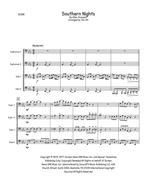 Southern Nights (Arr. Tim Olt) - Glen Campbell (Brass Ensemble)