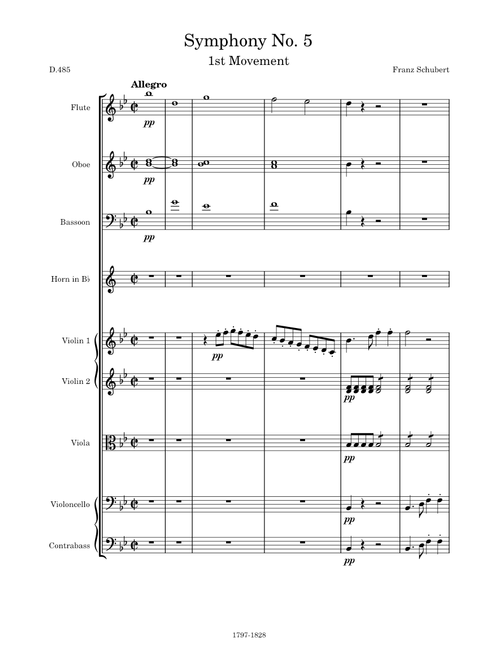 Symphony No. 5, D.485, 1st Movement (Allegro) – Franz Schubert